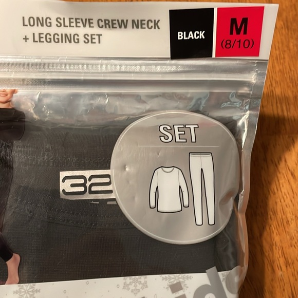 NEW 🛷🎿long sleeve, crewneck and legging set base layer, kids size medium 8-10 - Picture 2 of 6